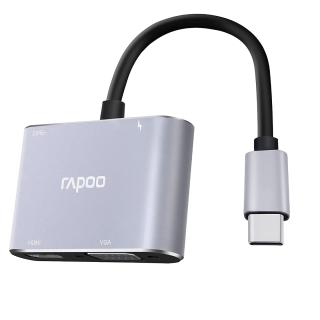 Rapoo_XD30_USB_C_Hub,_4-in-1_USB_C_Adapter,_with_4K_USB_C_to_HDMI_30Hz_&_VGA_Ports